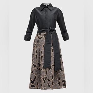 Teri Jon Abstract Jacquard Button Down Cocktail Dress *sold out online